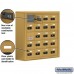 Salsbury Cell Phone Storage Locker - with Front Access Panel - 5 Door High Unit (8 Inch Deep Compartments) - 20 A Doors (19 usable) - Gold - Surface Mounted - Resettable Combination Locks